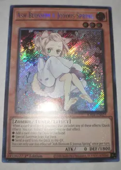Yugioh TCG Ash Blossom & Joyous Spring Alt Feet Art RA04-EN025 Secret - Image 1