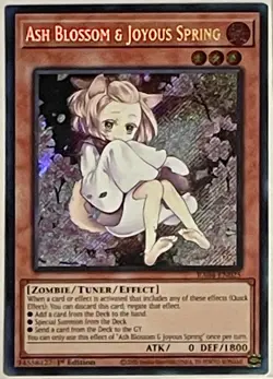 Yugioh TCG Ash Blossom & Joyous Spring Alt Feet Art RA04-EN025 Secret - Image 1