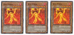 3X King Pyron - TAEV-EN026 3 x3 Yugioh Yu Gi Oh! Playset 1st Edition - Image 1