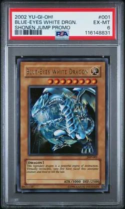 Blue-Eyes White Dragon JMP-001 Shonen Jump Promo Ultra Rare YuGiOh PSA 6 - Image 1