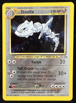 Steelix Neo Genesis 15/111 Holo Rare Pokemon Card TCG WOTC - LP - Image 1