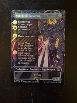 MTG Final Fantasy English Summon: Bahamut Borderless 0356 Foil - Image 1