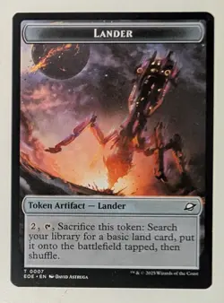 X2 Human Soldier Token #0002/Lander Token #0007 Edge of Eternities MTG Magic NM - Image 2