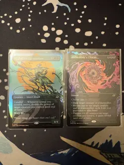 Mightform Harmonizer #0297 Foil + Archenemy’s Charm #0307 Foil (Borderless) MTG - Image 1