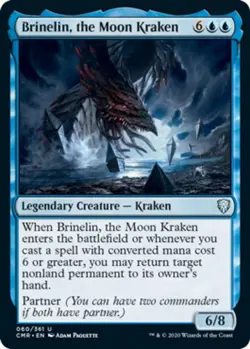 MTG - Brinelin, the Moon Kraken - Commander Legends - NM, English Magic FLAT RAT - Image 1