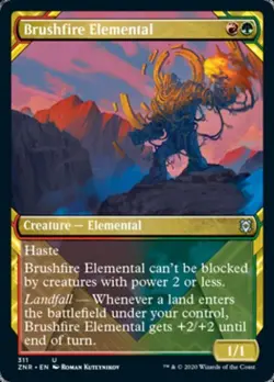 Brushfire Elemental (Showcase) -Foil Medium Play MTG Zendikar Rising - Image 1