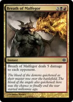MTG - Breath of Malfegor - Alara Reborn - NM, English Magic FLAT RATE SHIP - Image 1