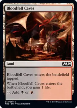 MTG - Bloodfell Caves - Core Set 2020 - NM, English Magic FLAT RATE SHIP - Image 1