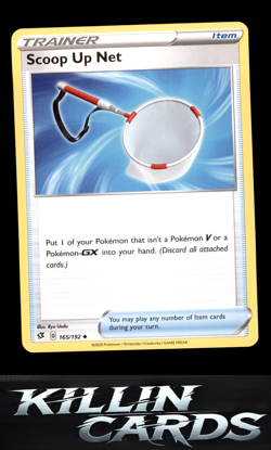 Scoop Up Net 165/192 Pokemon Uncommon SWSH02: Rebel Clash Card NM - Image 1