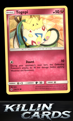 Togepi 136/214 Pokemon Common SM - Unbroken Bonds Card NM - Image 1
