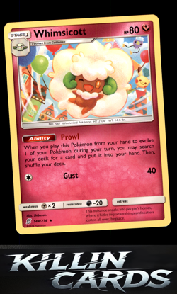 Whimsicott 144/236 Pokemon Rare SM - Unified Minds Card NM - Image 1