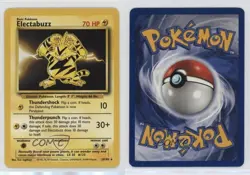 Electabuzz Pokemon Base Set #20 1999 12g7 - Image 3