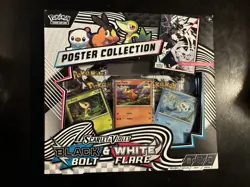 Pokemon Scarlet & Violet Black Bolt and White Flare ETBs And Poster Collection - Image 2