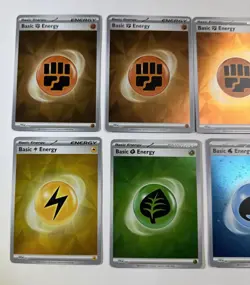 Lot Of (8) pc Pokemon TCG Holo Energy Set 2023/2024 Fresh Pull Playset Bundle - Image 2