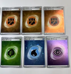 Lot Of (8) pc Pokemon TCG Holo Energy Set 2023/2024 Fresh Pull Playset Bundle - Image 3
