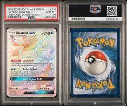 Pokemon Blastoise GX Unbroken Bonds Secret Rare Full Art #218 PSA 10 Gem Mint - Image 4
