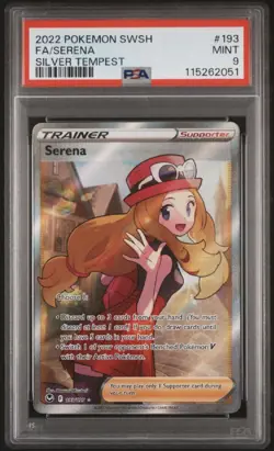 Pokemon Sword Shield Silver Tempest Full Art Serena #193 PSA 9 - Image 1