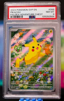 PSA 8 Pikachu 088 Sv: Scarlet & Violet Promo Cards Holo Pokemon TCG - Image 1