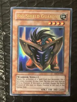 yugioh Big Shield Guardna DB1-EN097 Unlimited Edition Ultra Rare VLP - Image 2