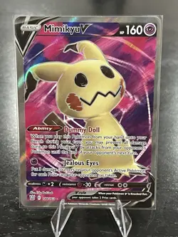 Pokemon Mimikyu v TCG Sword & Shield Battle Styles Holo Card 148/163 Full Art - Image 1