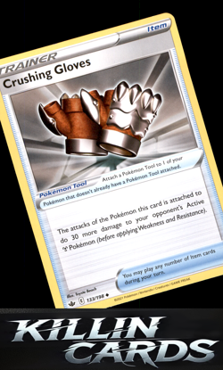 Crushing Gloves 133/198 Pokemon Uncommon SWSH06: Chilling Reign Card NM - Image 1