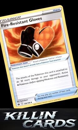 Fire-Resistant Gloves 138/198 Pokemon Uncommon SWSH06: Chilling Reign Card NM - Image 1