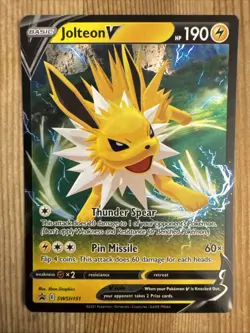 Jolteon V - SWSH151 - Pokemon Sword & Shield Promo Ultra Rare Holo Card NM - Image 1