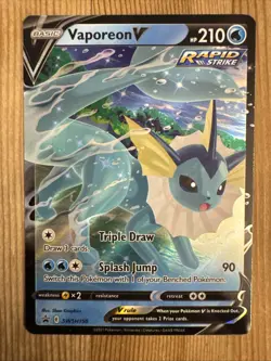 Vaporeon V - SWSH150 - Pokemon Sword & Shield Promo Ultra Rare Holo Card NM - Image 1