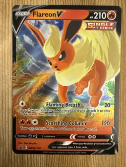 Flareon V - SWSH149 - Pokemon Sword & Shield Promo Ultra Rare Holo Card NM - Image 1