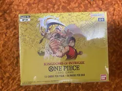 Kingdoms of Intrigue OP04 Empty Booster Box One Piece Card Game English CCG - Image 1
