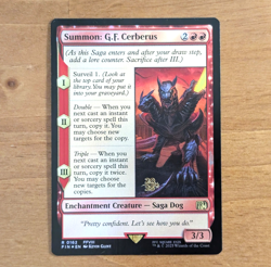 Summon: G.F. Cerberus - Pre-release Foil Stamped Promo - Final Fantasy MTG - Image 1