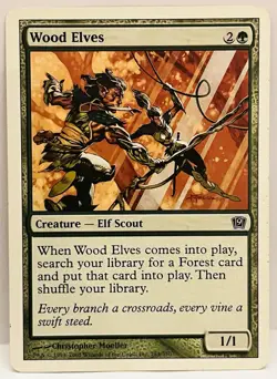 Wood Elves -#283-MTG-9th Edition-Regular-LP - Image 1