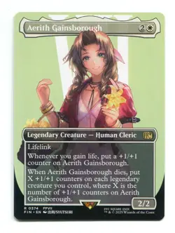 Aerith Gainsborough Borderless #0374 NM Final Fantasy FIN MTG Magic Rare - Image 1