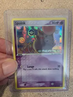 Pokemon TCG Spoink 66/106 EX Emerald Reverse Holo Stamped Card - NM rare Card - Image 4