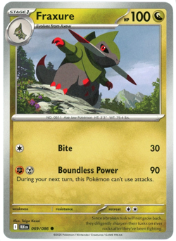 Fraxure - 069/086 - Black Bolt - NM/M - Pokemon TCG - English - Image 1
