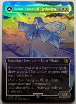 VENAT, HEART OF HYDAELYN Borderless Foil -Final Fantasy MTG Magic: the Gathering - Image 1