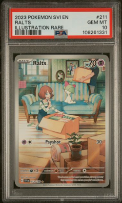 2023 POKEMON SVI EN-SCARLET & VIOLET ILLUSTRATION RARE #211 RALTS PSA 10 - Image 1