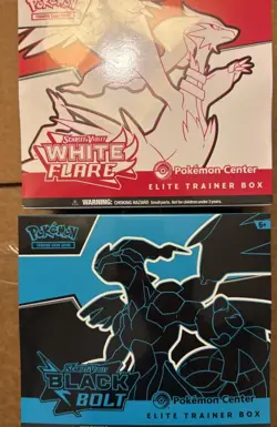 Pokemon Center Black Bolt And White Flare Elite Trainer Box ETB Set Sealed - Image 1