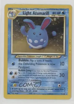 Light Azumarill Holo Pokemon Neo Destiny #13 2002 10cj - Image 1
