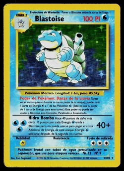 Pokemon Base Set Blastoise 2/102 Vintage Holo Rare Spanish Moderately Played MP - Image 1