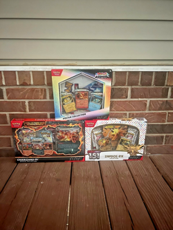 NEW-Pokemon TCG: 151 Zapdos ex/Pris Poster Collection/Charizard ex Box-SET OF 3 - Image 1