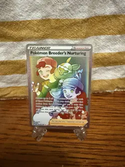 Pokemon Breeder's Nurturing (Secret) 195/189 Swsh03: Darkness Ablaze Holo NM - Image 1