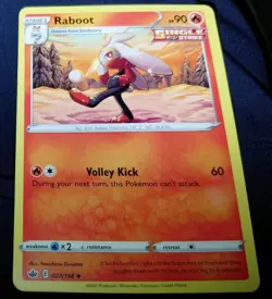 Pokemon TCG Card: RABOOT 27/198 Single Strike | Uncommon | Chilling Reign - Image 1