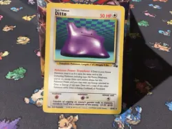 Pokemon TCG Ditto 18/62 Fossil Non-Holo Rare Pokemon Card - Image 1