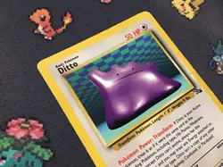 Pokemon TCG Ditto 18/62 Fossil Non-Holo Rare Pokemon Card - Image 5