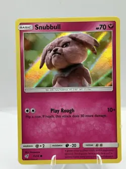 Snubbull (Holo Common) 15/18 Detective Pikachu Holo TCG Pokemon Card - Image 1