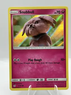 Snubbull (Holo Common) 15/18 Detective Pikachu Holo TCG Pokemon Card - Image 2