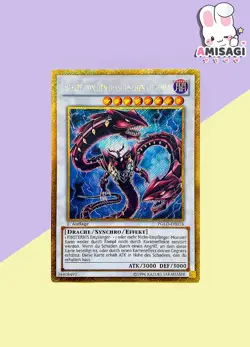 Yu-Gi-Oh! Card Beelze Of The Diabolical Dragons - PGLD-DE016 Gold Secret TCG - Image 1