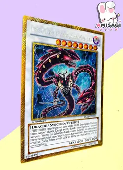 Yu-Gi-Oh! Card Beelze Of The Diabolical Dragons - PGLD-DE016 Gold Secret TCG - Image 2