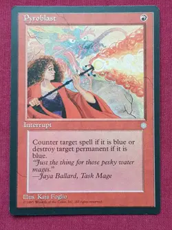 Magic The Gathering ICE AGE PYROBLAST red card MTG - Image 1
